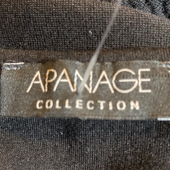 Apanage Black Damask Pattern Textured Bodice Zippered Jersey Cardigan Size 8 - Picture 6 of 7